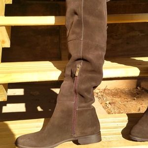 Mally brown  brushed suede stretch over the knee